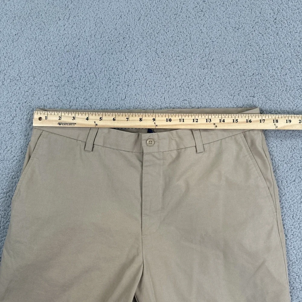 Dunning Golf Pants Men 36x29 Beige Straight Coolmax Stretch Pockets Logo